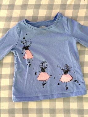 OshKosh B'gosh Blue Long-Sleeve Ballerina Tee for Kids